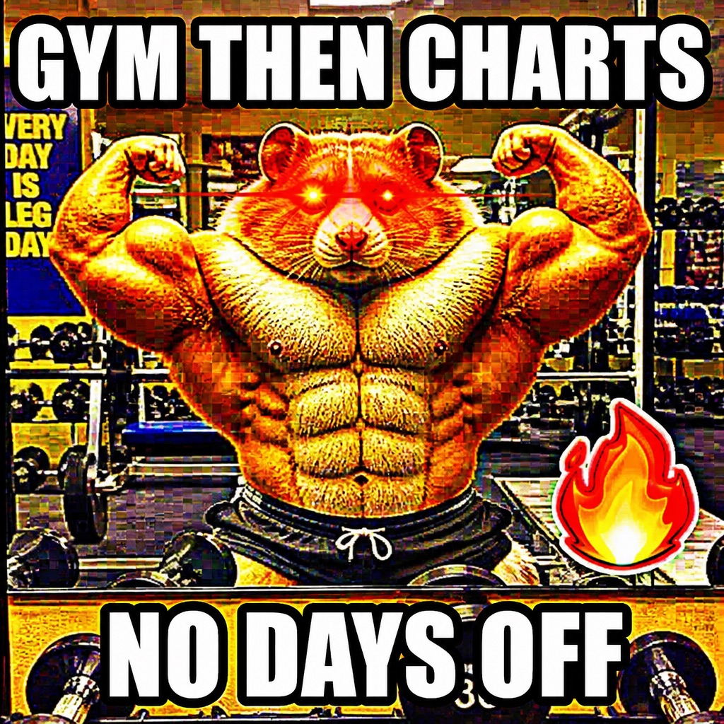 FRIEDPOST reference 2 — Hamster flexing in the mirror