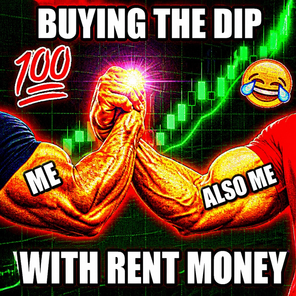 FRIEDPOST reference 5 — Epic handshake over a green chart