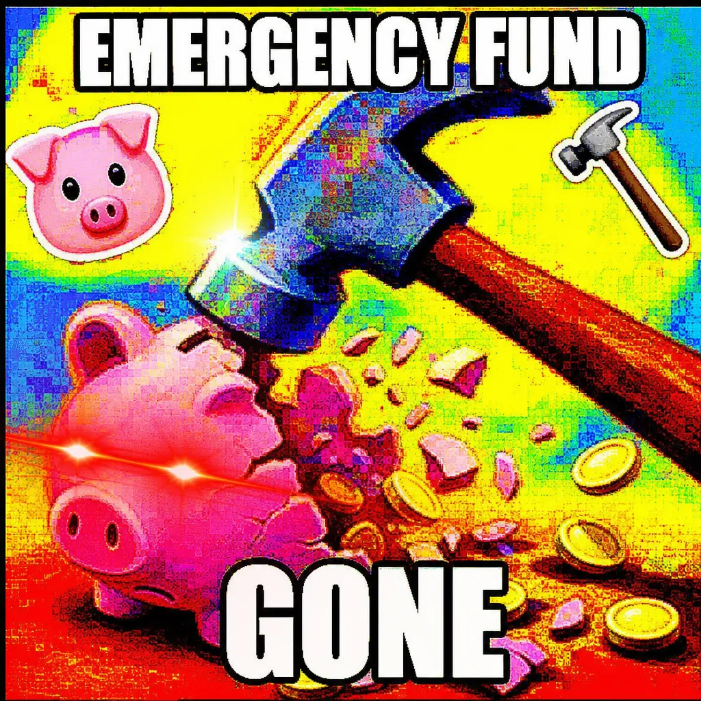 FRIEDPOST reference 13 — Piggy bank under a giant hammer
