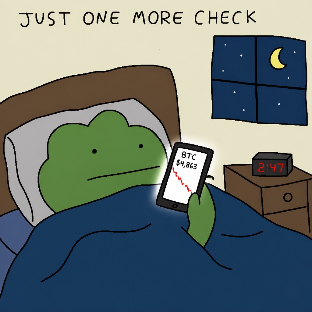 TRENCHJAK reference 8 — Frog awake at 4am with the phone