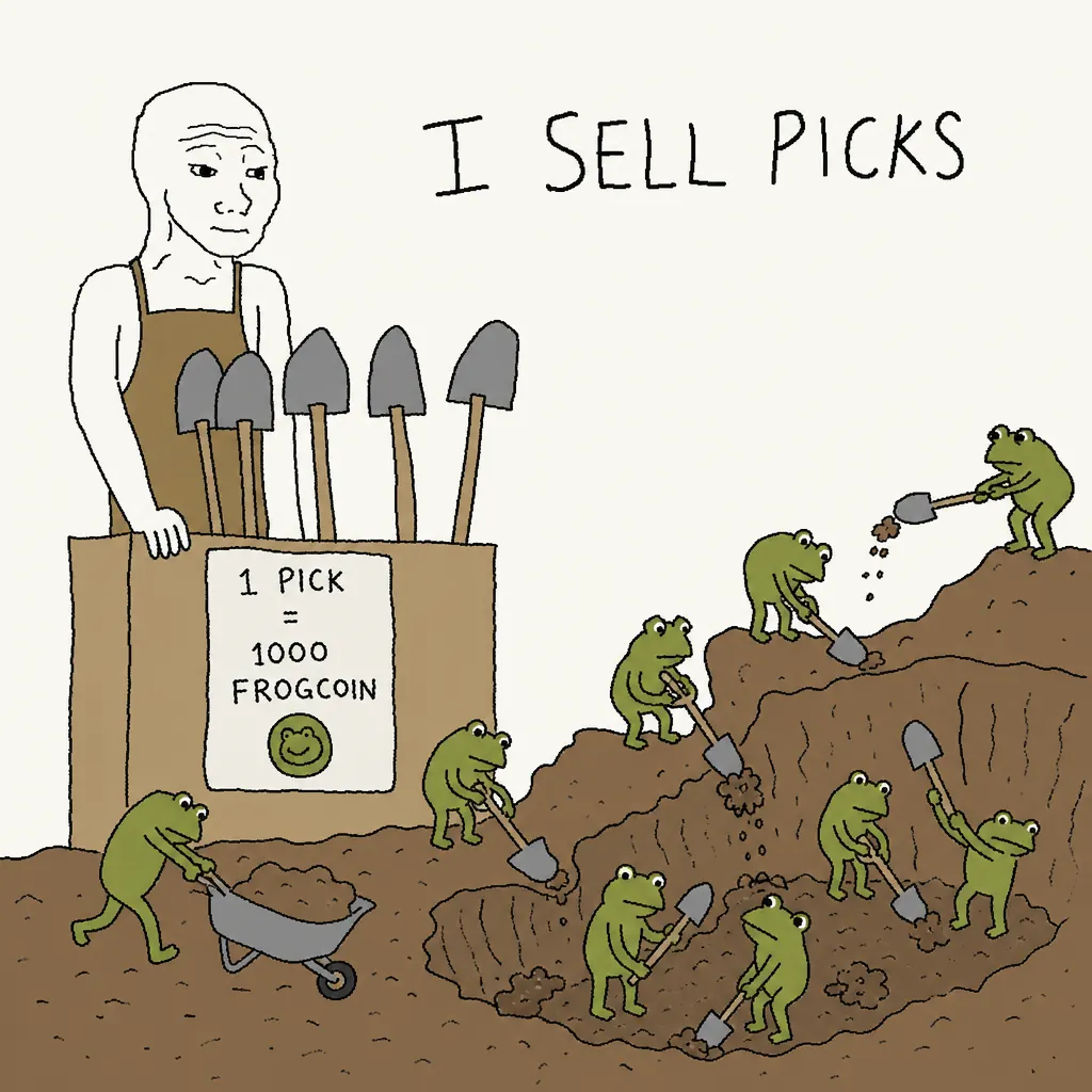 TRENCHJAK reference 22 — Jak selling shovels to a pit of diggers